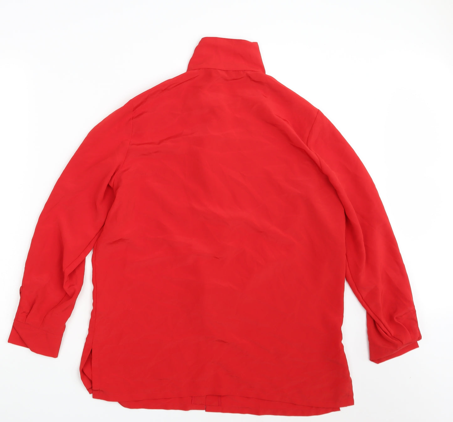 M&S Womens Red   Basic Button-Up Size 14