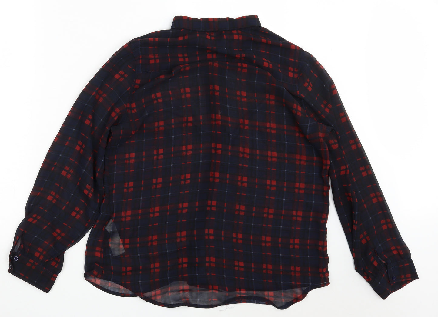New Look Womens Multicoloured Check  Basic Button-Up Size 14