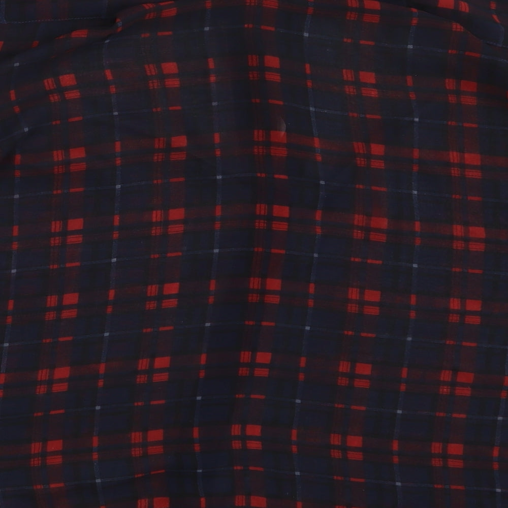 New Look Womens Multicoloured Check  Basic Button-Up Size 14