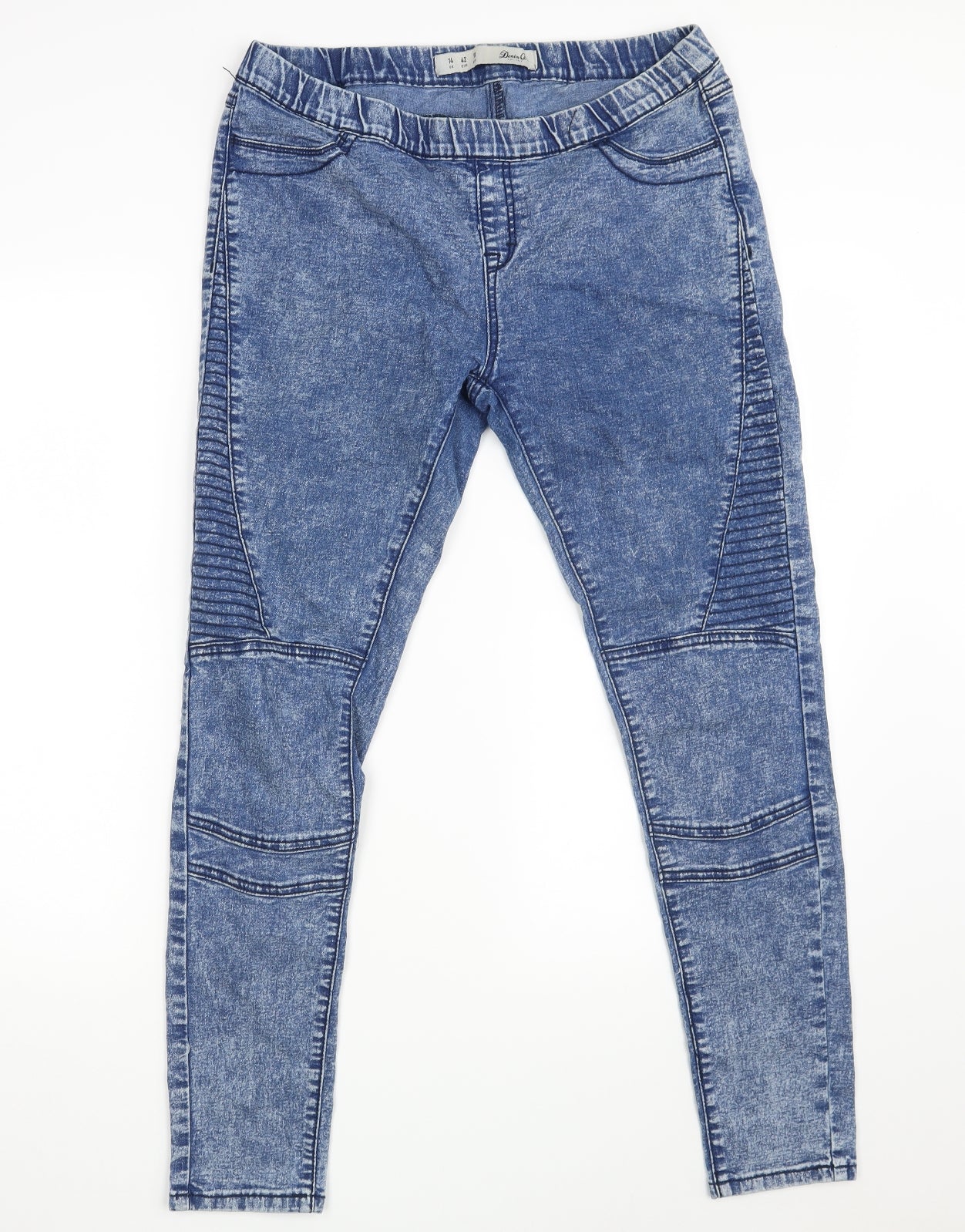 Denim Co. Womens Blue  Denim Jegging Jeans Size 14 L29 in
