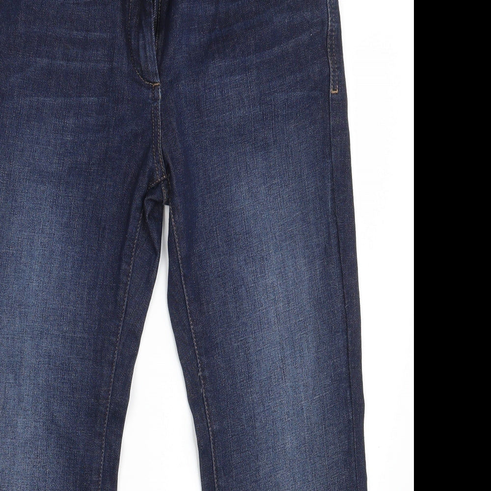 M&S Womens Blue  Denim Straight Jeans Size 10 L25 in