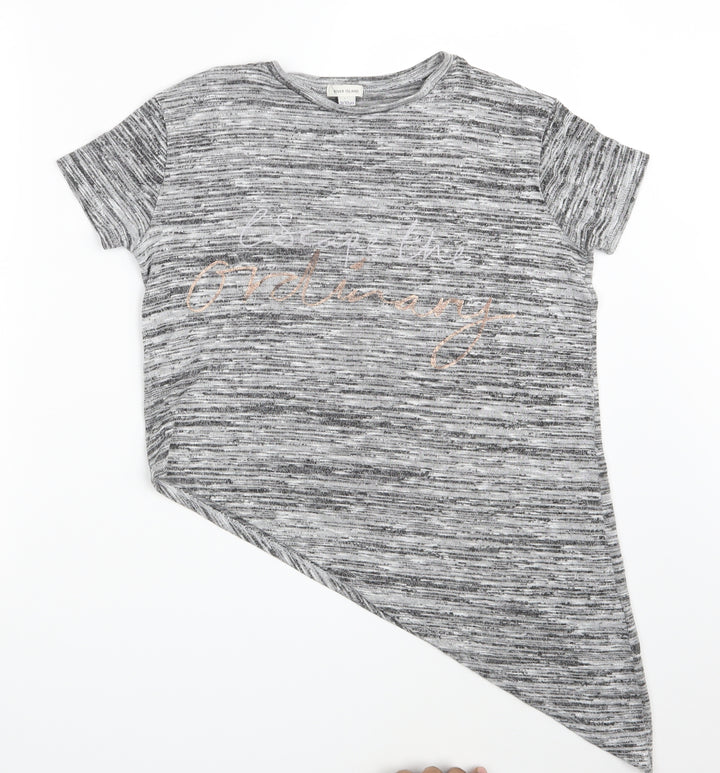 River Island Girls Grey Pullover Sweatshirt Size 9-10 Years