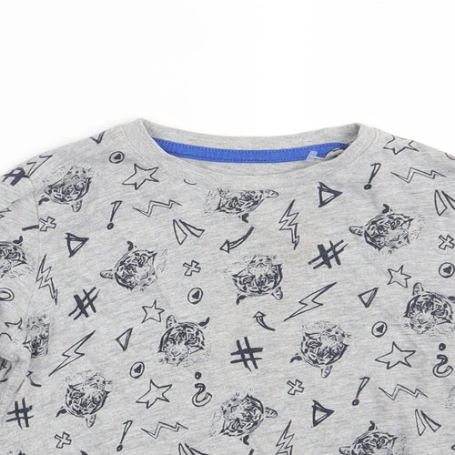 Lupilu Boys Grey Geometric  Basic T-Shirt One Size