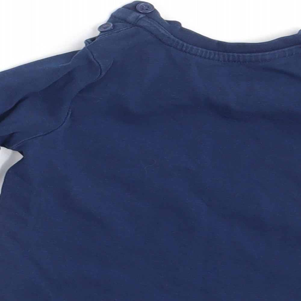 Matalan Girls Blue   Basic T-Shirt Size 6-9 Months