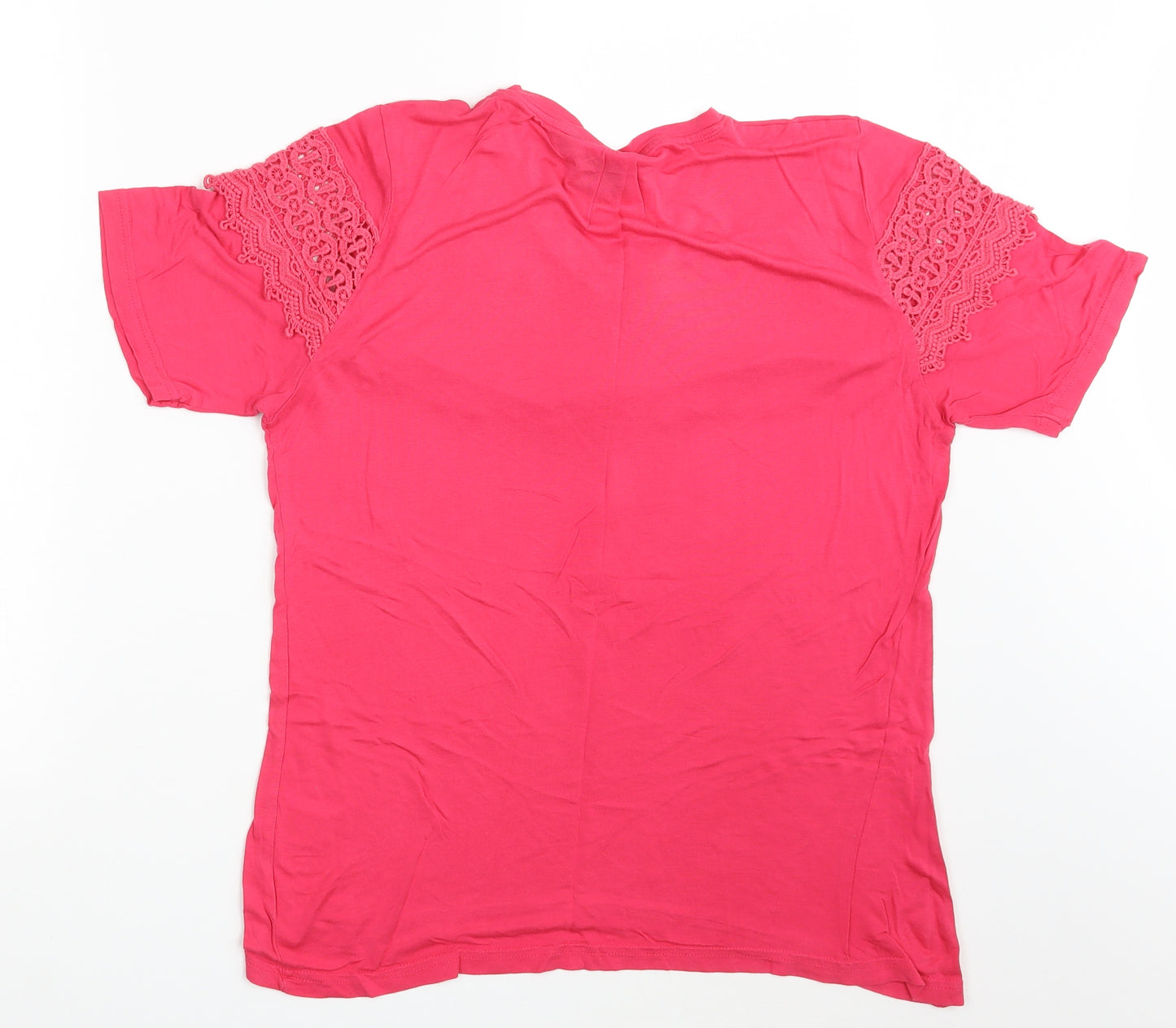 BEYOU Womens Pink   Basic T-Shirt Size 16