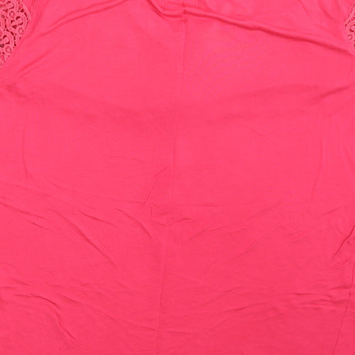 BEYOU Womens Pink   Basic T-Shirt Size 16