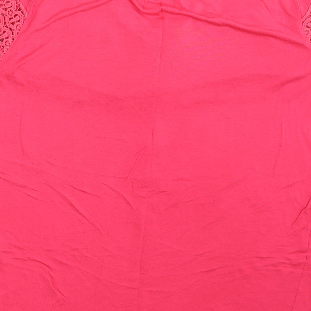BEYOU Womens Pink   Basic T-Shirt Size 16