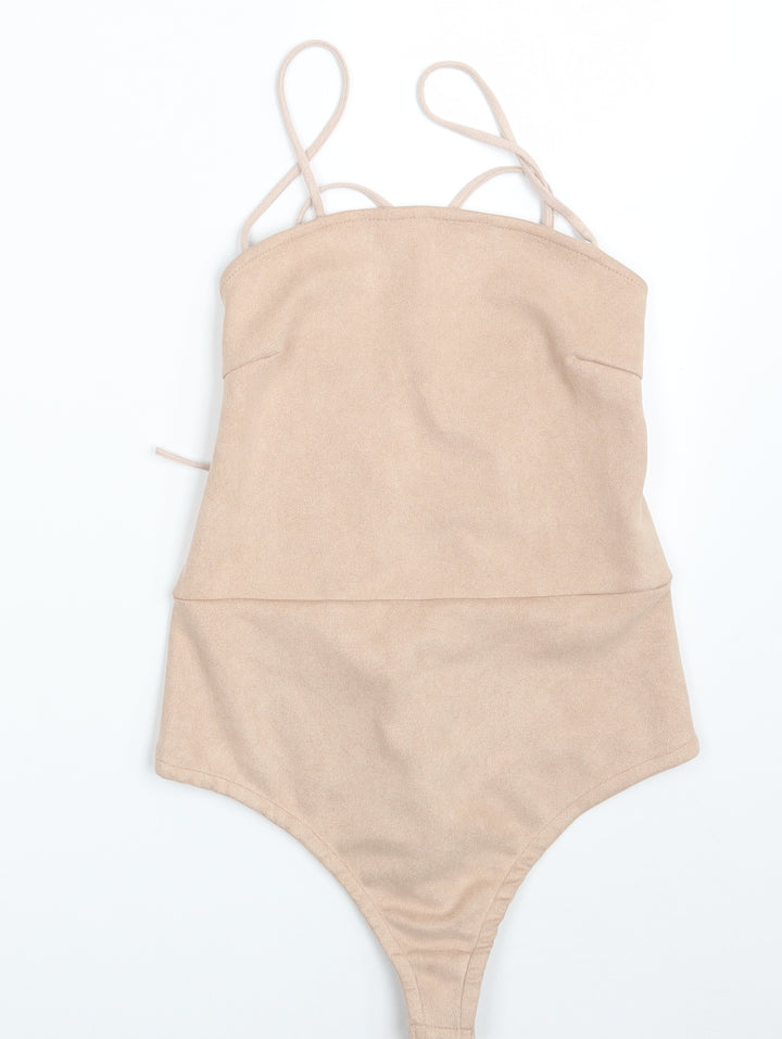 In the Style Womens Pink  Velvet Bodysuit One-Piece Size 10