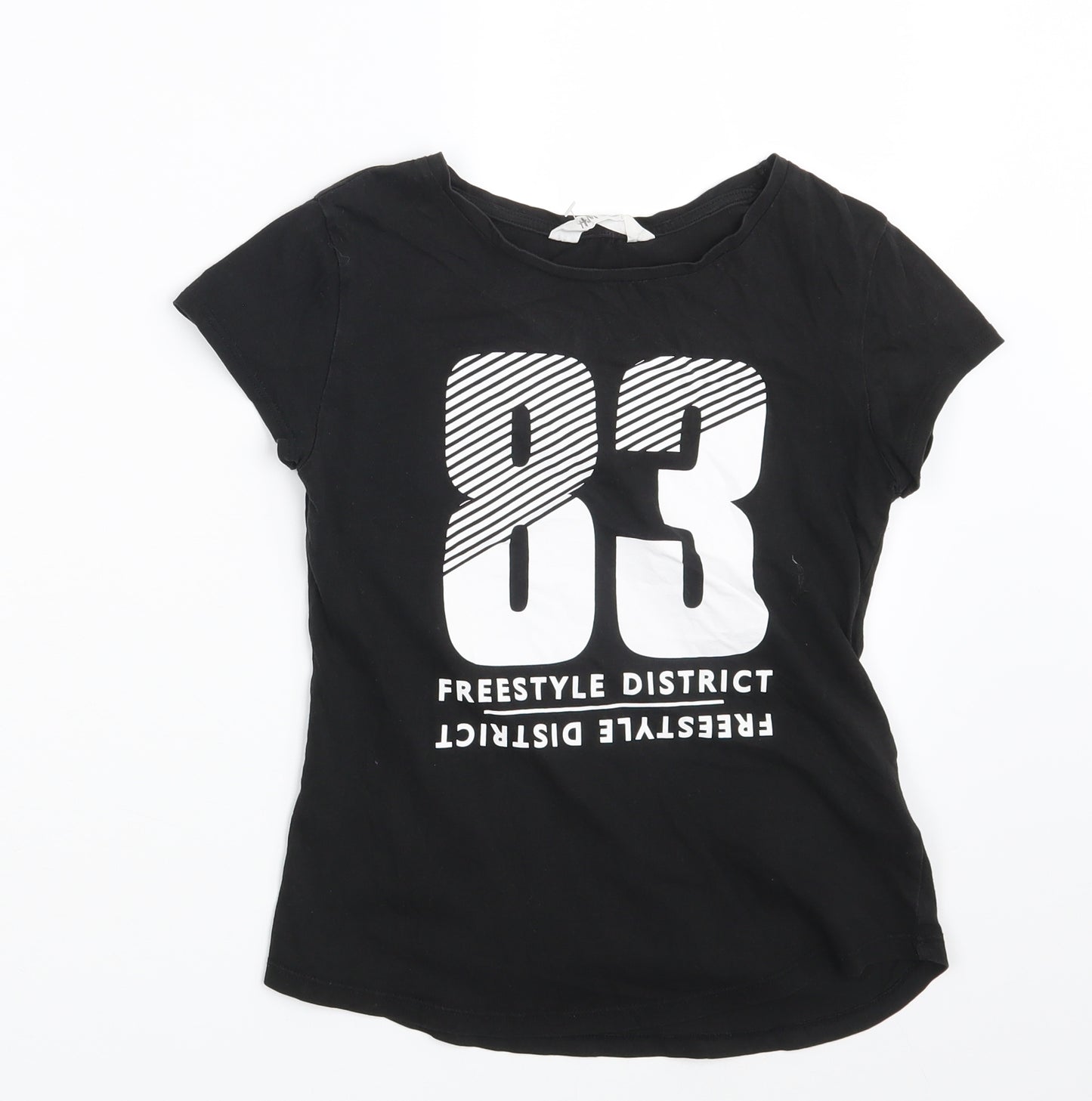 H&M Girls Black   Basic T-Shirt Size 10-11 Years