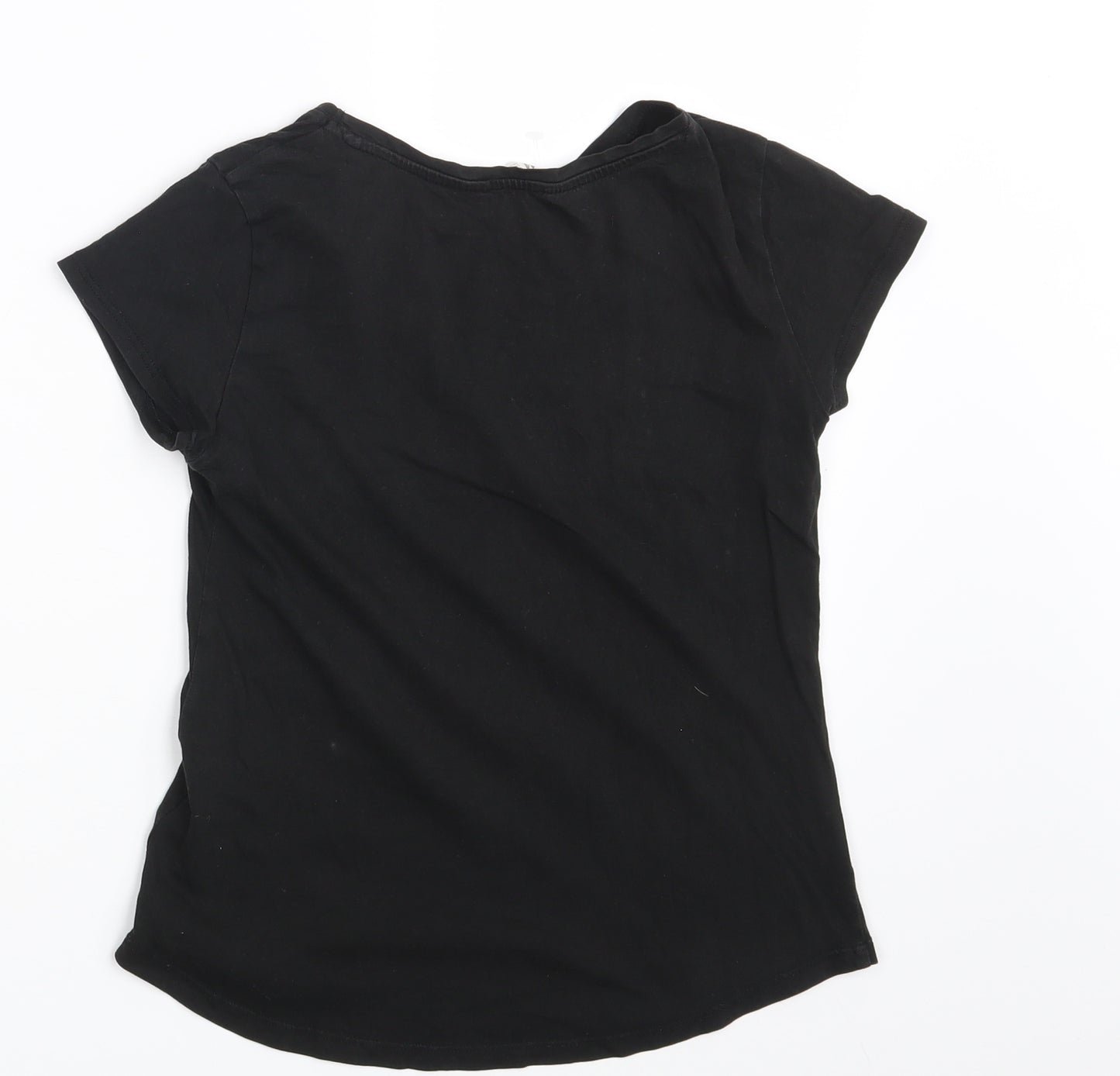 H&M Girls Black   Basic T-Shirt Size 10-11 Years