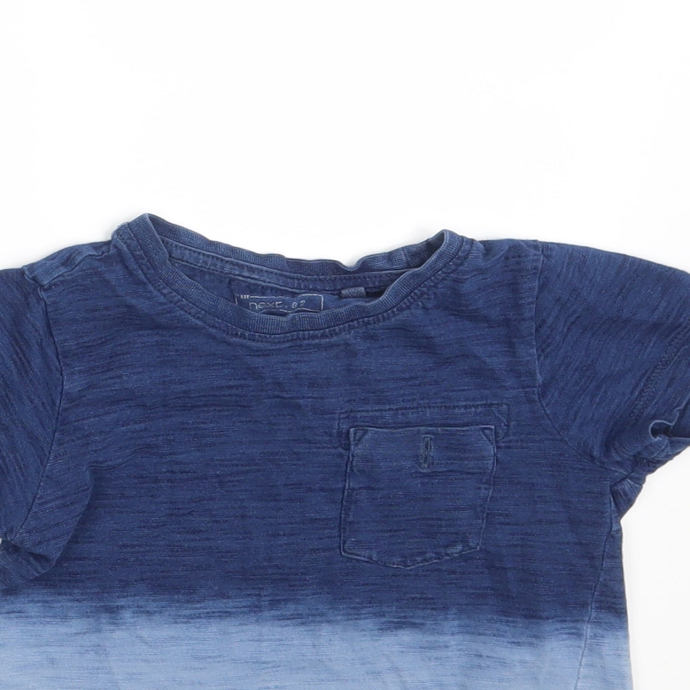 NEXT Boys Blue Colourblock  Basic T-Shirt Size 4 Years