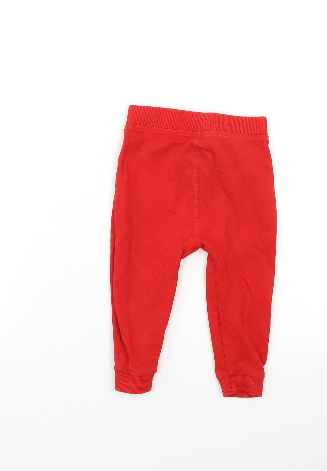 George Baby Red   Jogger Trousers Size 9-12 Months