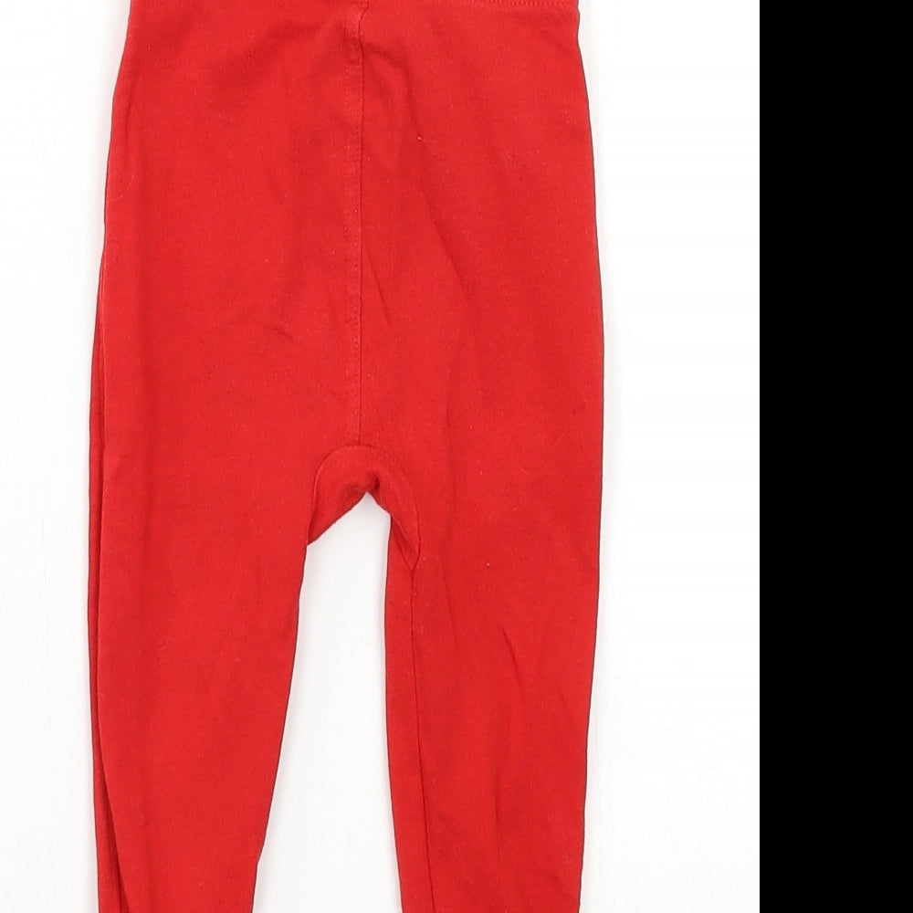 George Baby Red   Jogger Trousers Size 9-12 Months