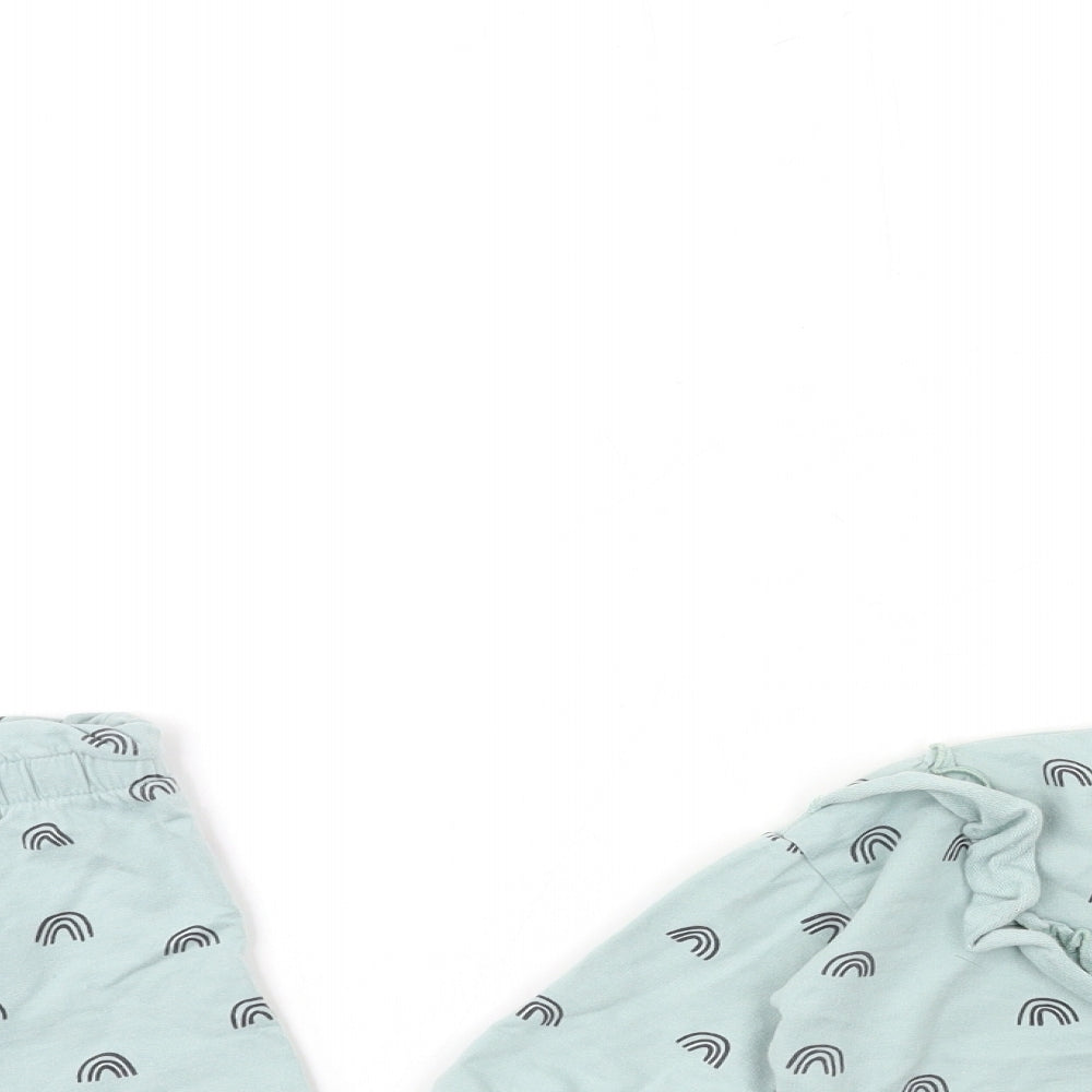 George Baby Green Geometric  Trousers Set Outfit/Set Size 9-12 Months