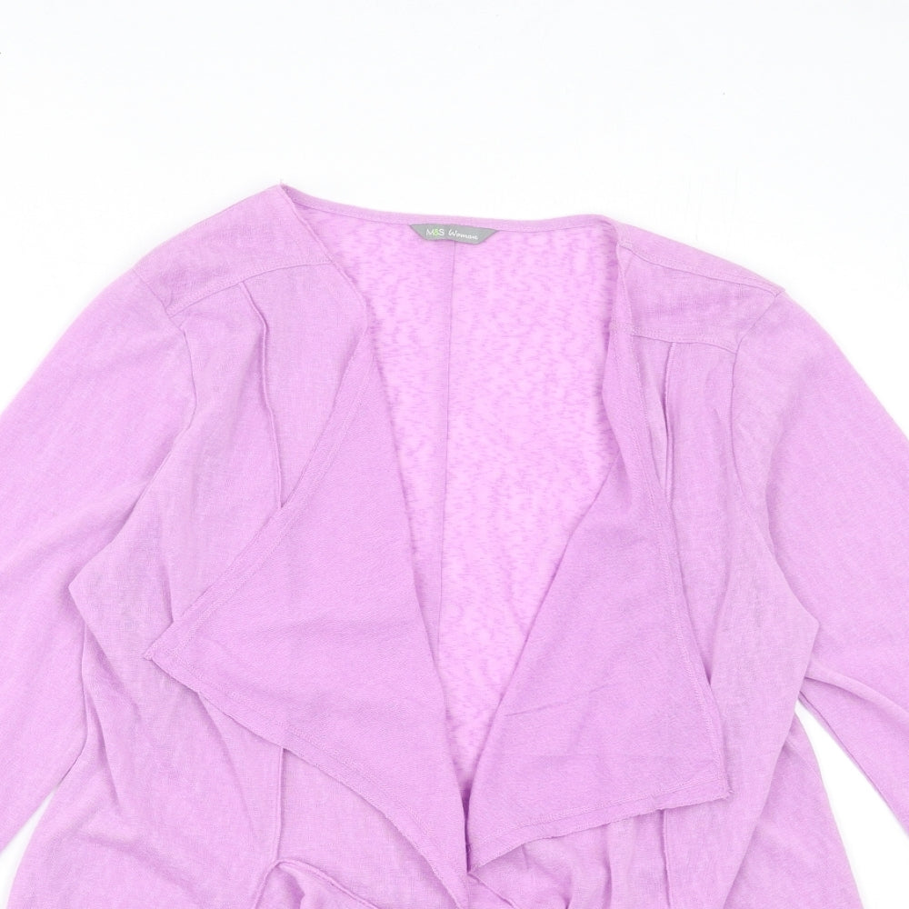 Per Una Womens Purple  Knit Cardigan Jumper Size 16