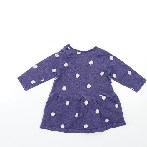 Nutmeg Baby Blue Polka Dot  A-Line  Size 3-6 Months