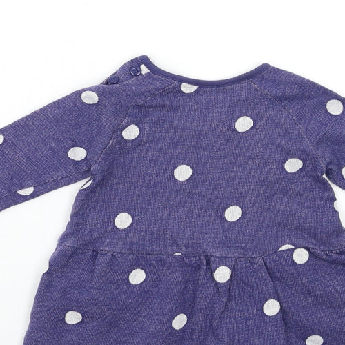 Nutmeg Baby Blue Polka Dot  A-Line  Size 3-6 Months