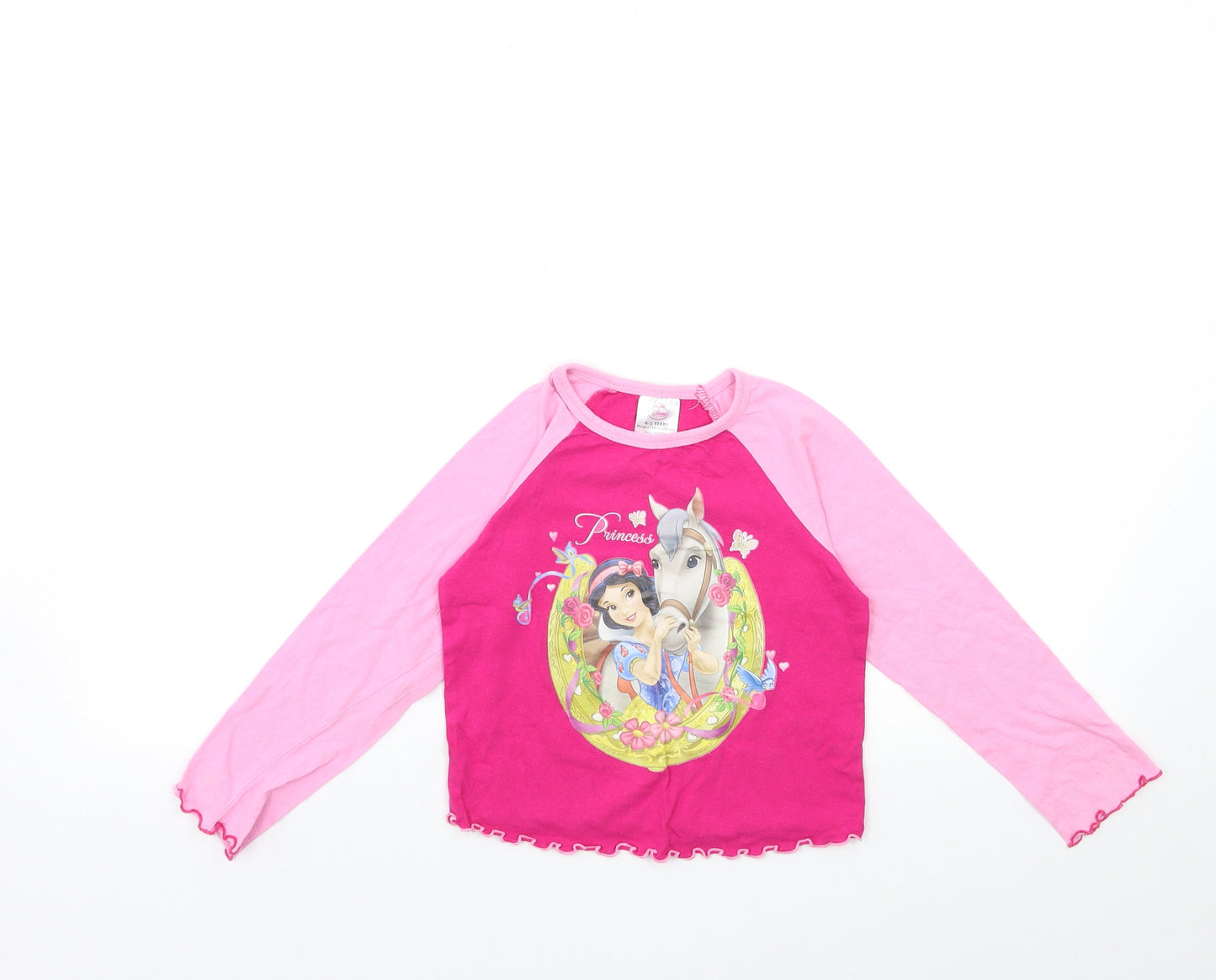 Disney Girls Pink   Basic T-Shirt Size 4-5 Years  - Snow White
