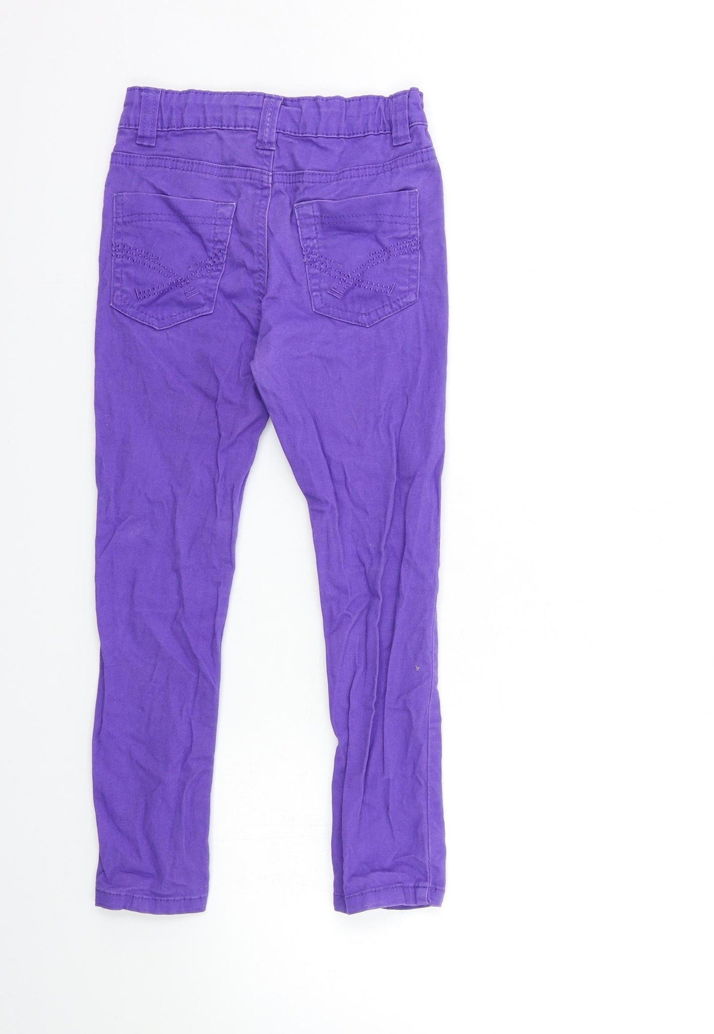 Preworn Girls Purple  Denim Skinny Jeans Size 6-7 Years