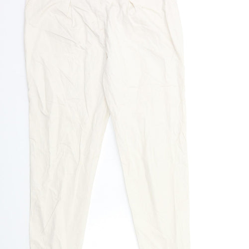 H&M Womens White   Trousers  Size 8 L30 in