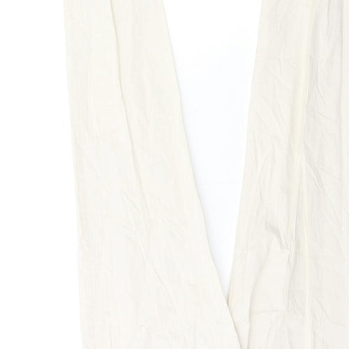H&M Womens White   Trousers  Size 8 L30 in