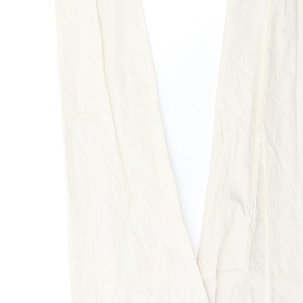 H&M Womens White   Trousers  Size 8 L30 in
