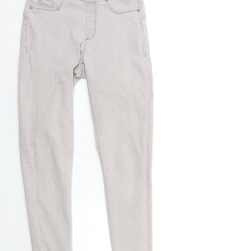 Denim & Co. Womens Grey  Denim Jegging Jeans Size 8 L28 in