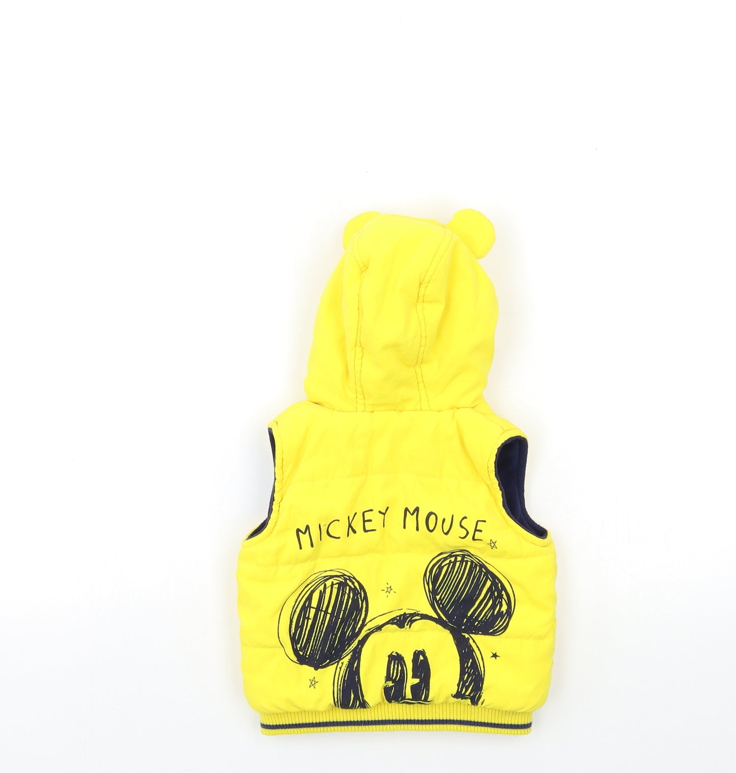 George Baby Yellow   Gilet Jacket Size 3-6 Months  - MICKEY MOUSE
