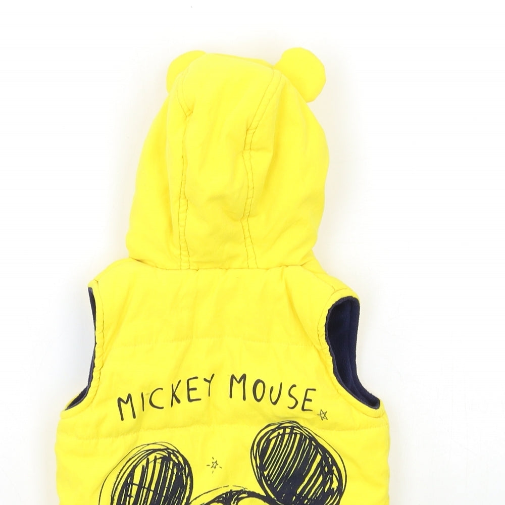 George Baby Yellow   Gilet Jacket Size 3-6 Months  - MICKEY MOUSE