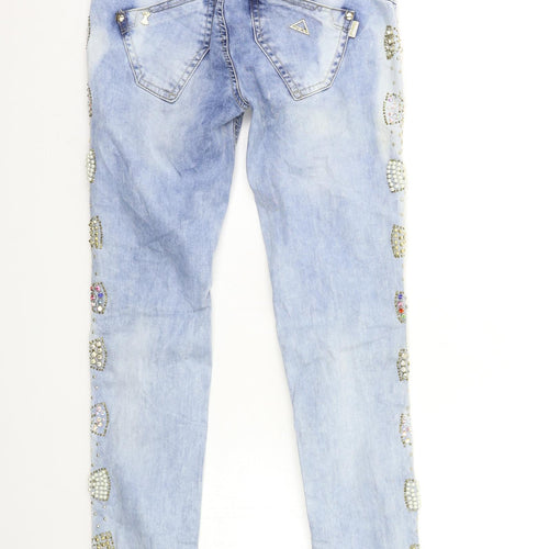 Preworn Womens Blue  Denim Skinny Jeans Size 26 in L31 in