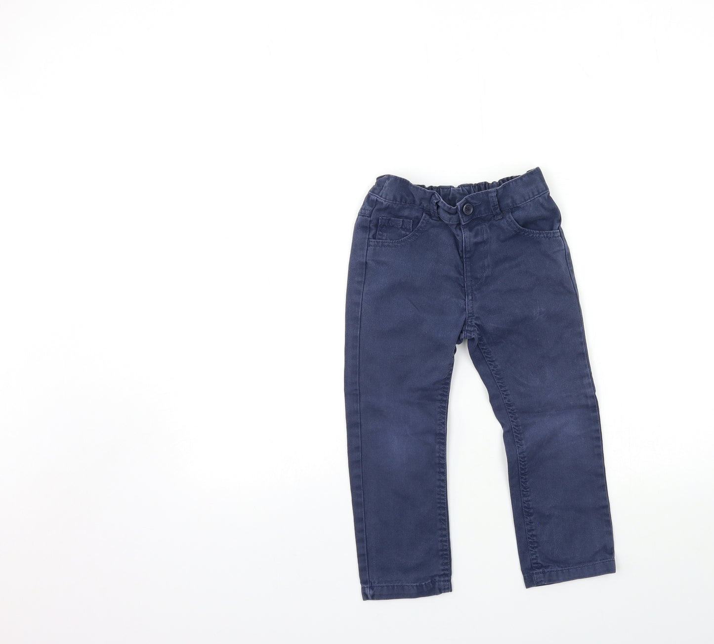 George Boys Blue   Chino Trousers Size 3-4 Years