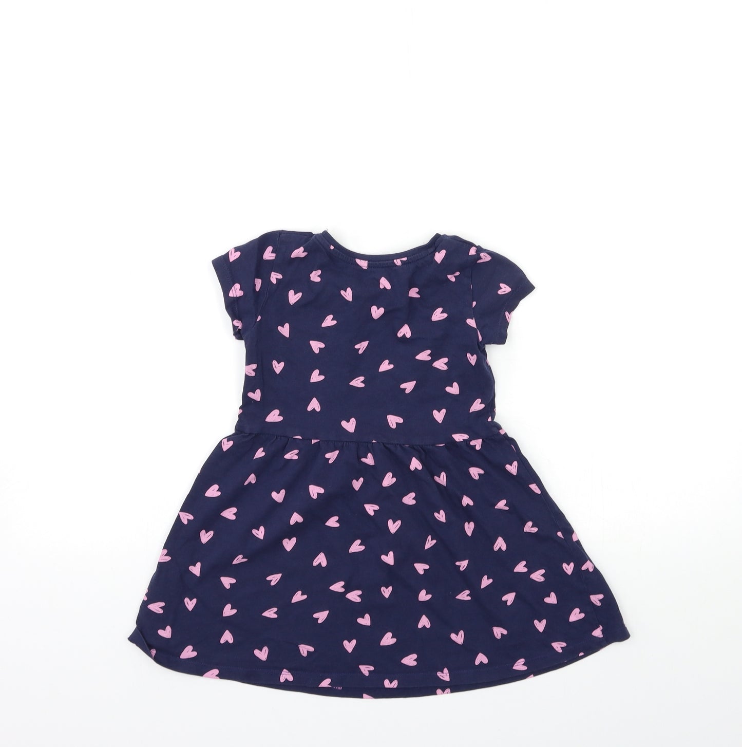 Mothercare Girls Blue Geometric  T-Shirt Dress  Size 4-5 Years