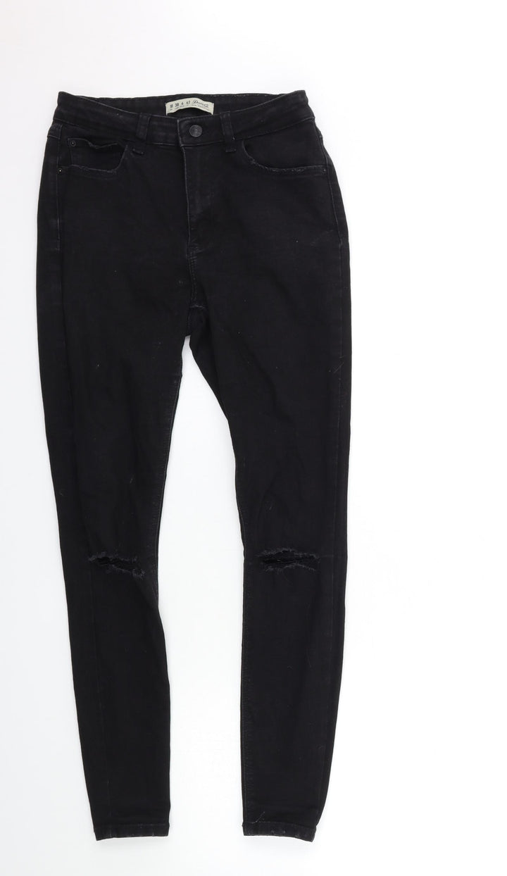 Denim & Co. Womens Black Denim Skinny Jeans Size 10 L27 in