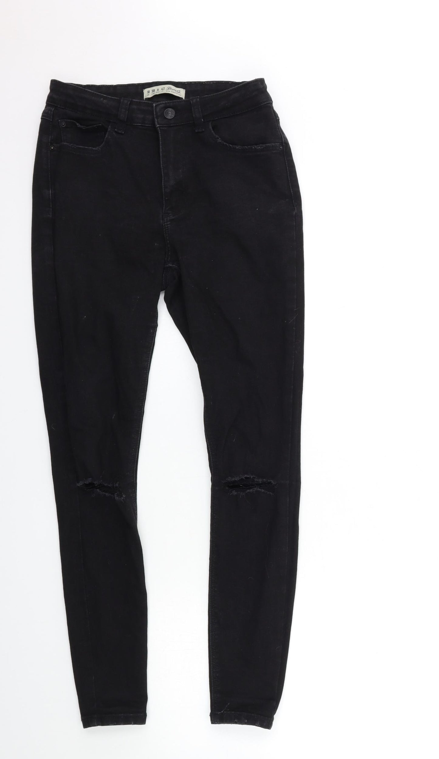 Denim & Co. Womens Black  Denim Skinny Jeans Size 10 L27 in