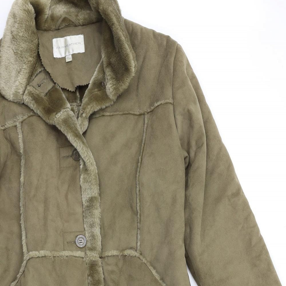fairweather leather Womens Green   Overcoat Coat Size M