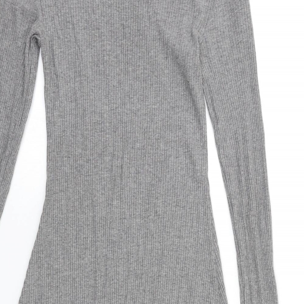 H&M Womens Grey   Jumper Dress  Size 6