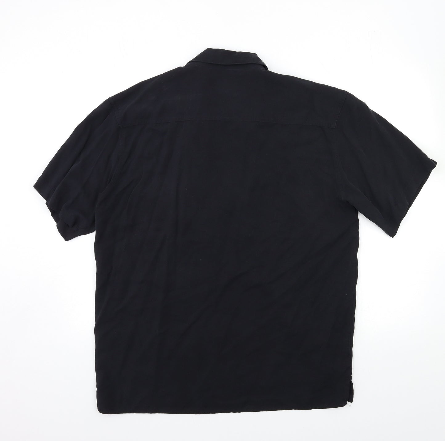 vintage silk Mens Black    Button-Up Size L
