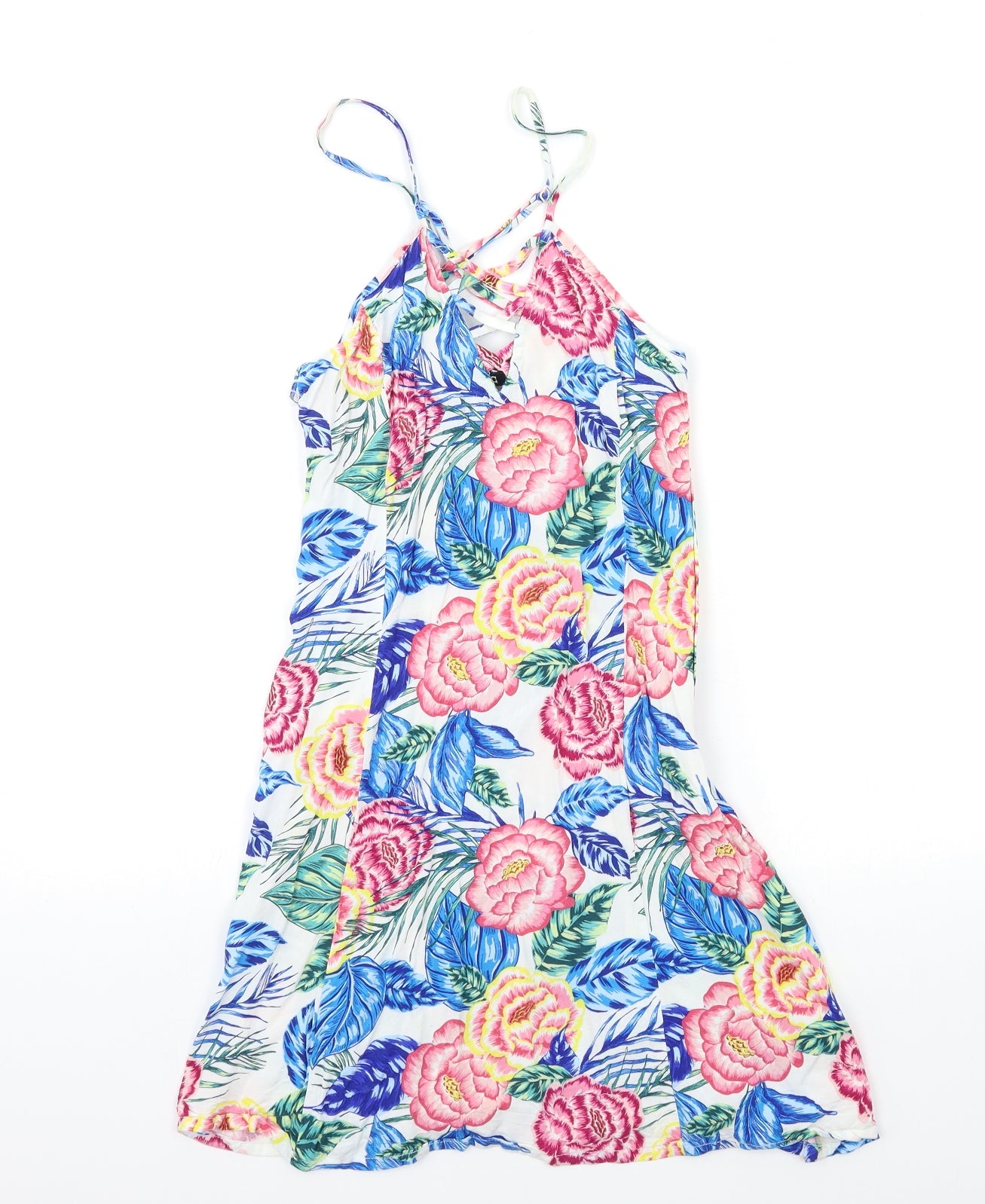 H&M Womens White Floral  Shift  Size 10