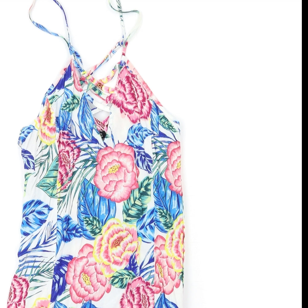 H&M Womens White Floral  Shift  Size 10