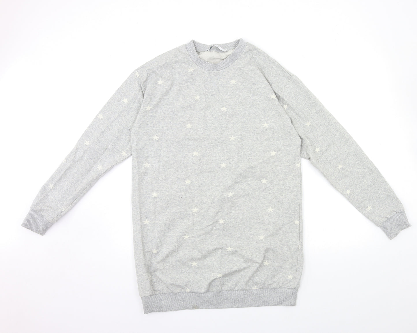 Michelle Keegan Womens Grey Geometric  Pullover Sweatshirt Size S