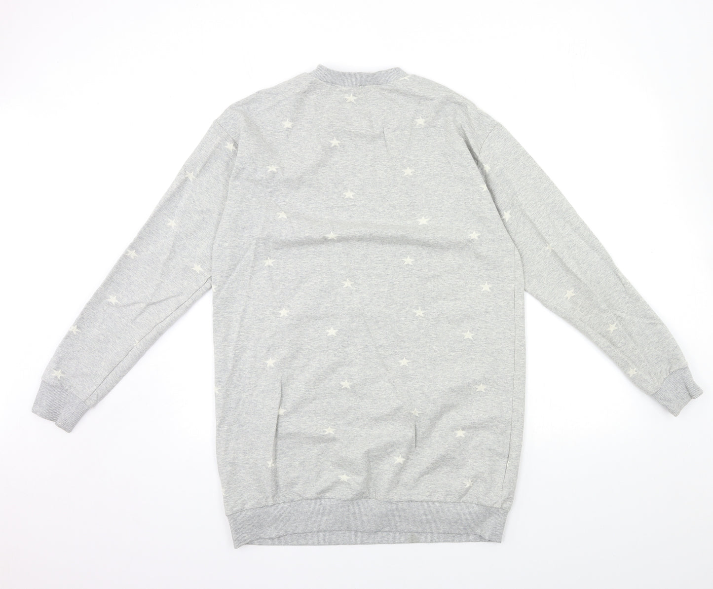 Michelle Keegan Womens Grey Geometric  Pullover Sweatshirt Size S