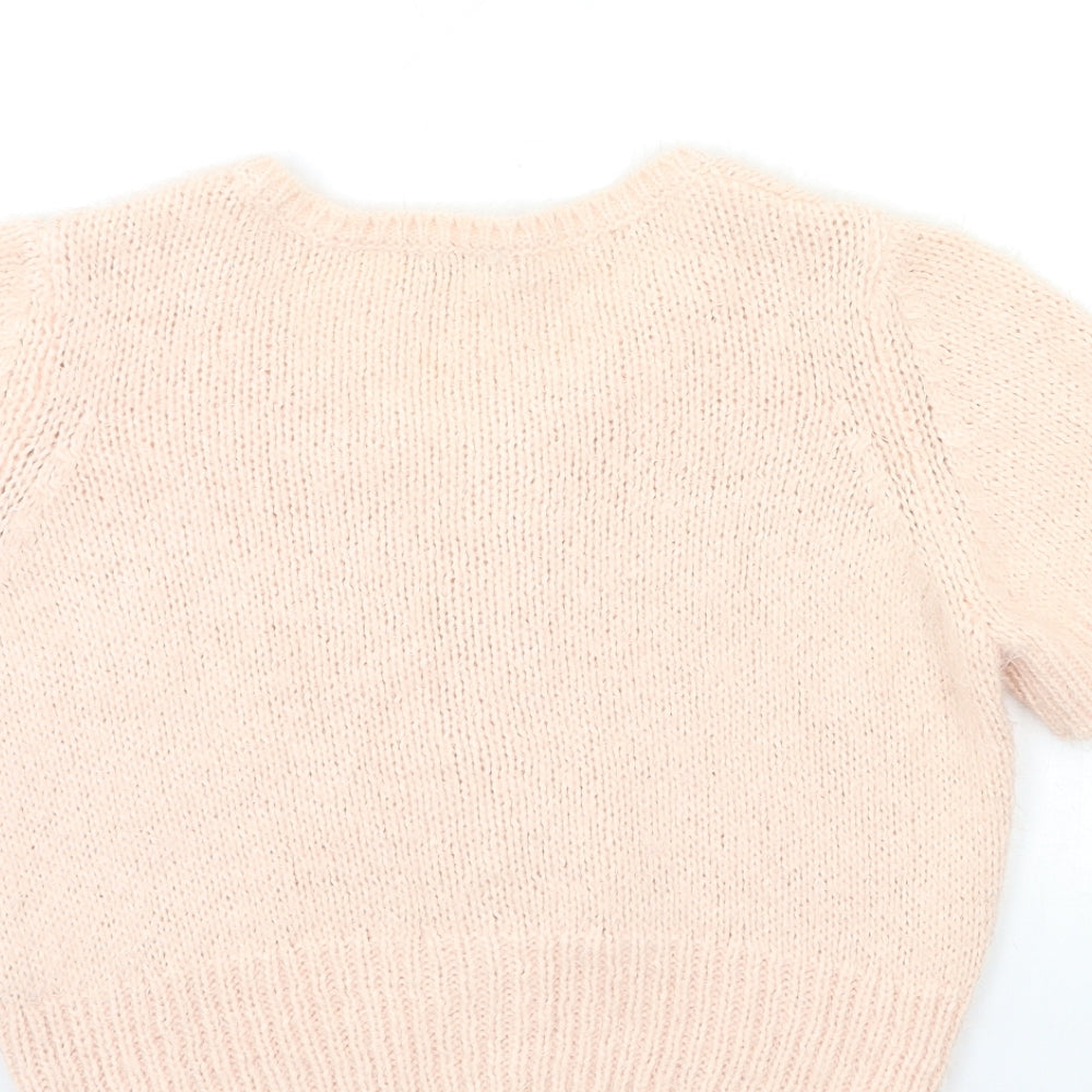 F&F Womens Pink  Knit Cardigan Jumper Size 14