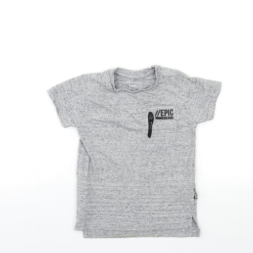 Primark Boys Grey   Basic T-Shirt Size 5-6 Years