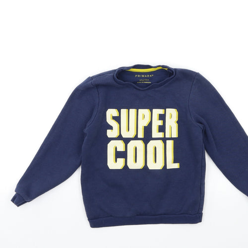 Primark Girls Blue   Pullover Sweatshirt Size 6-7 Years
