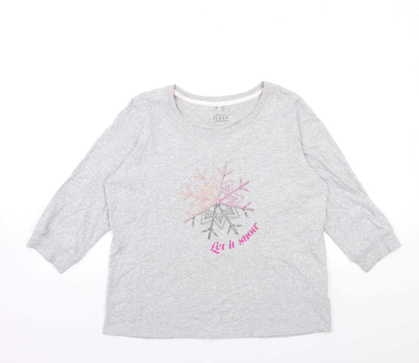 Debenhams Womens Grey   Basic T-Shirt Size 12  - snow