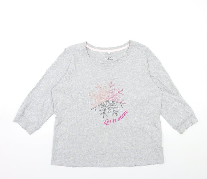 Debenhams Womens Grey   Basic T-Shirt Size 12  - snow