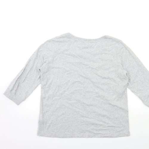 Debenhams Womens Grey   Basic T-Shirt Size 12  - snow