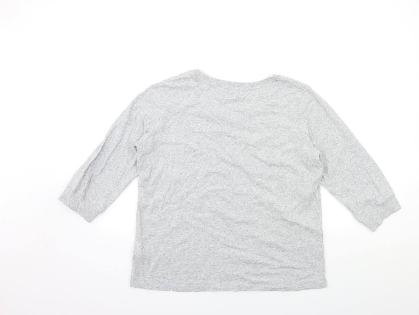 Debenhams Womens Grey   Basic T-Shirt Size 12  - snow