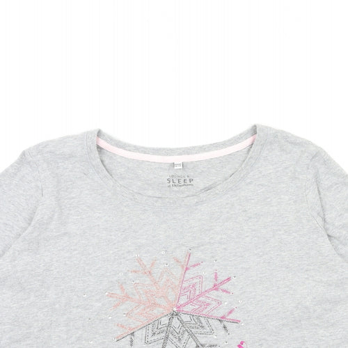 Debenhams Womens Grey   Basic T-Shirt Size 12  - snow