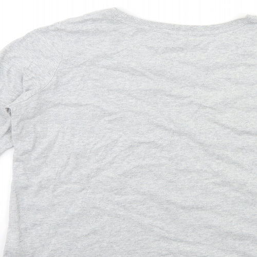 Debenhams Womens Grey   Basic T-Shirt Size 12  - snow